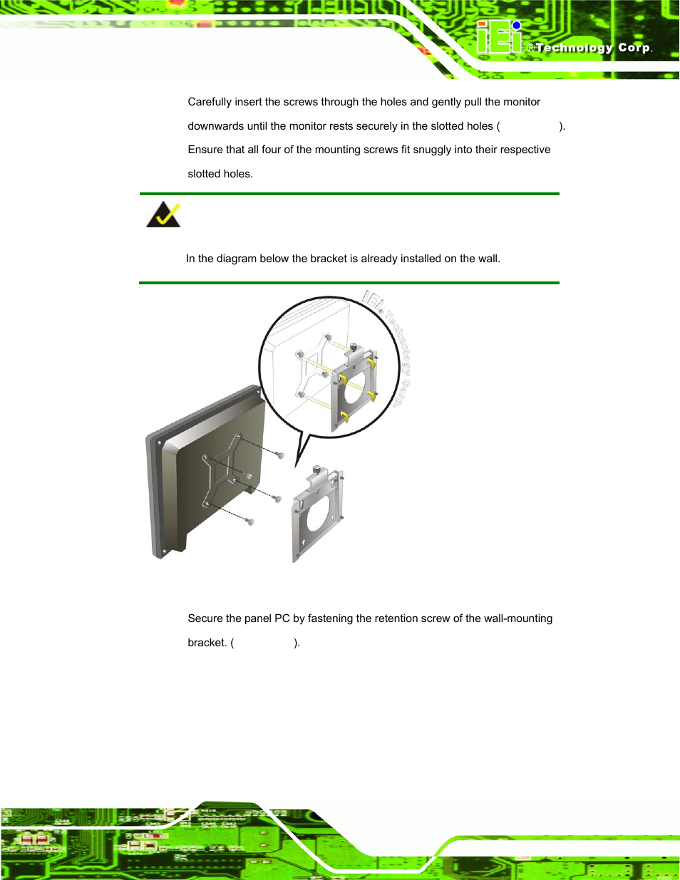 Figure 2-11: chassis support screws | IEI Integration AFL-W10A-N270 v3.10 User Manual | Page 41 / 158