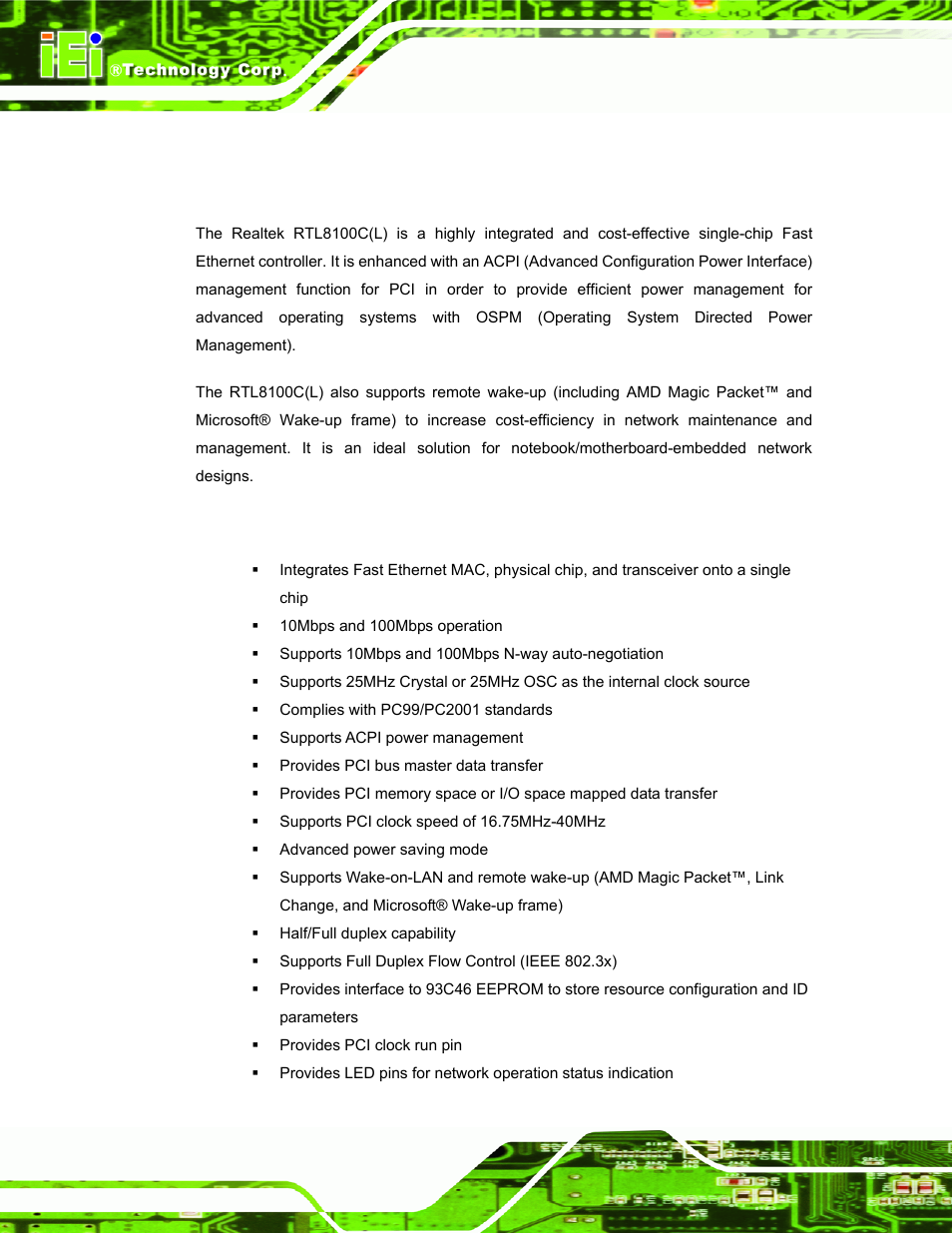 5 ethernet controller specifications, 1 overview, 2 features | Thernet, Ontroller, Pecifications, D in, Table 1-6, Specification, Bluetooth module | IEI Integration AFL-LX-Series v2.01 User Manual | Page 32 / 122