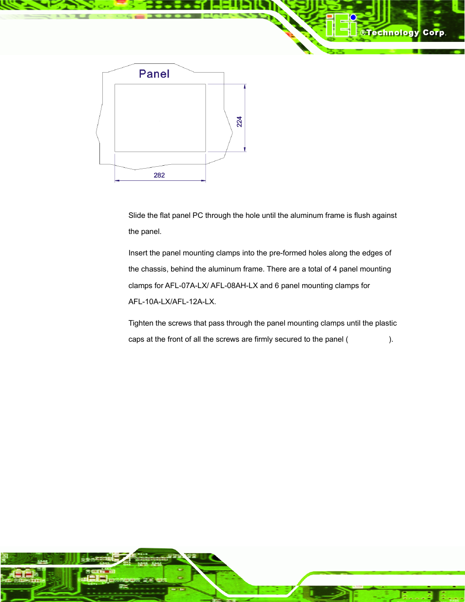 Figure 3-16: afl-12a-lx panel opening | IEI Integration AFL-LX-Series v2.01 User Manual | Page 49 / 122