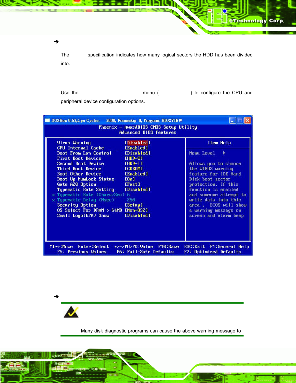 3 advanced bios features, Dvanced, Bios | Eatures | IEI Integration AFL-LX-Series v2.01 User Manual | Page 79 / 122