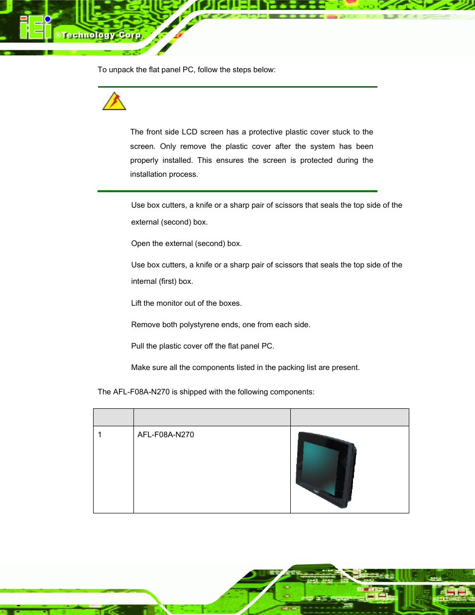 IEI Integration AFL-F08A v2.10 User Manual | Page 22 / 143