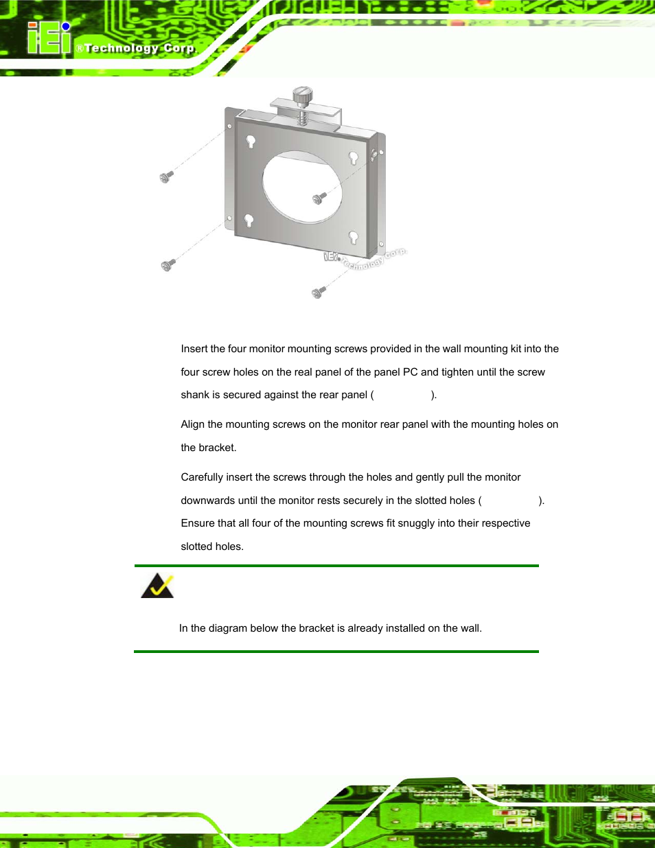 Figure 2-10: wall-mounting bracket | IEI Integration AFL-08B-N270 v1.00 User Manual | Page 38 / 112