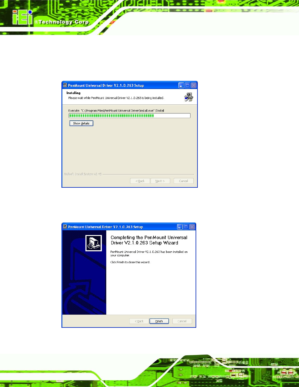 Figure 9-19: touch screen driver update complete | IEI Integration AFL2-W19A-H61 v1.11 User Manual | Page 193 / 277