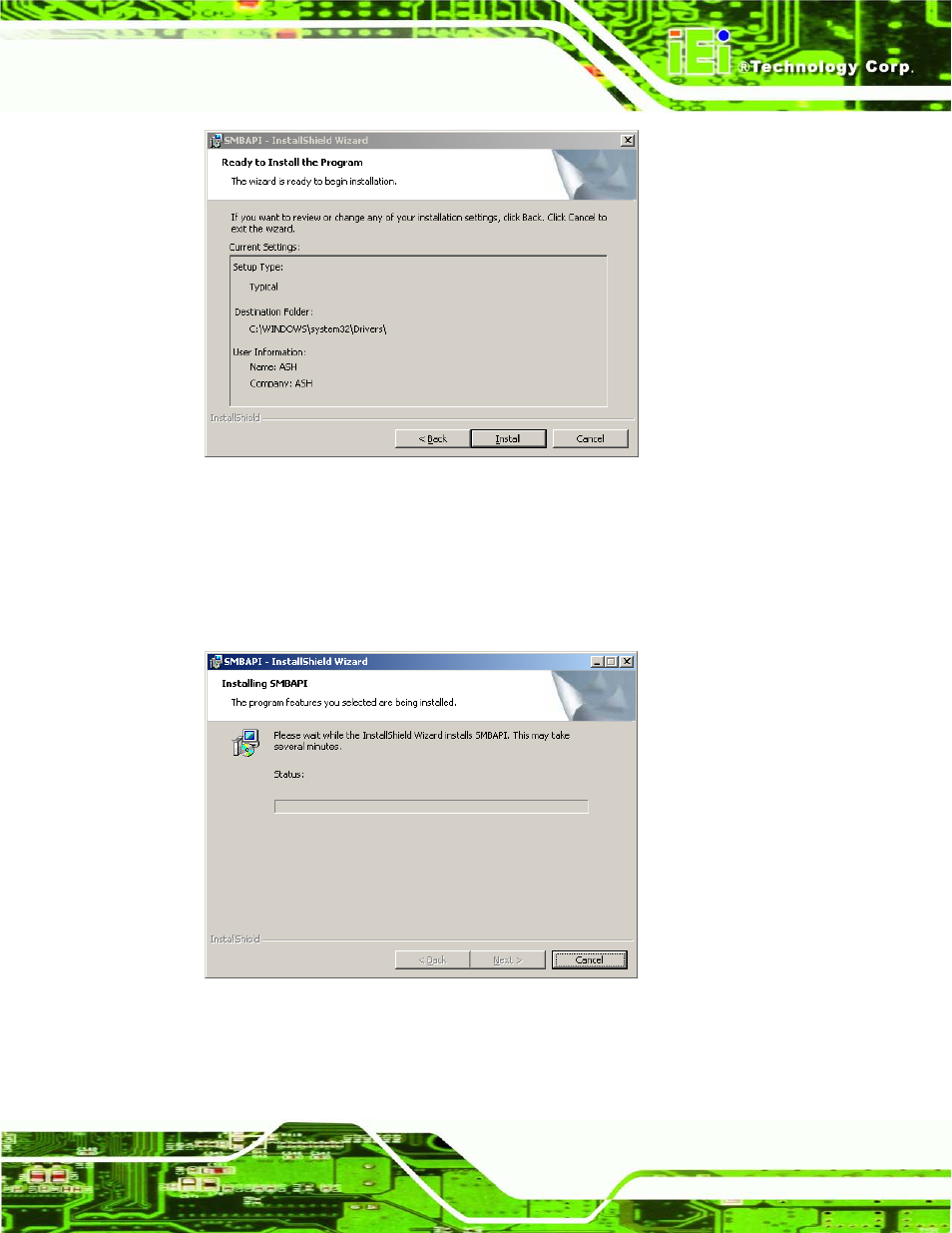 Figure 9-49: ready to install, Figure 9-50: installation | IEI Integration AFL2-W19A-H61 v1.11 User Manual | Page 212 / 277