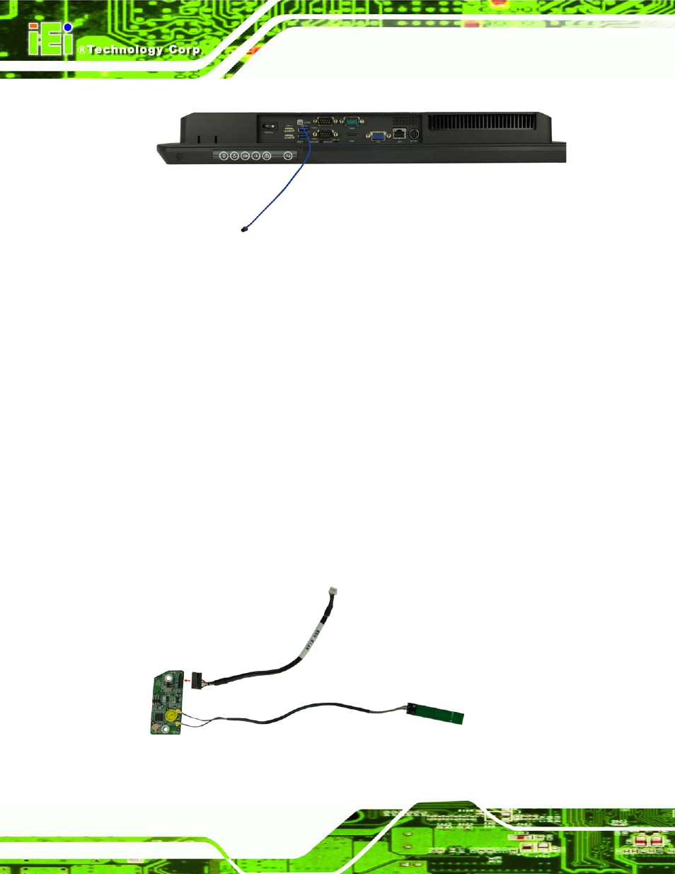 6 rfid reader (optional), Rfid, Eader | Ptional, Figure 5-7: connect the rfid usb cable | IEI Integration AFL2-W19A-H61 v1.21 User Manual | Page 76 / 279