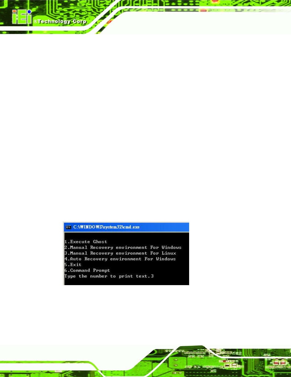 Figure c-30: manual recovery environment for linux | IEI Integration AFL2-17A-H61 v1.02 User Manual | Page 245 / 266
