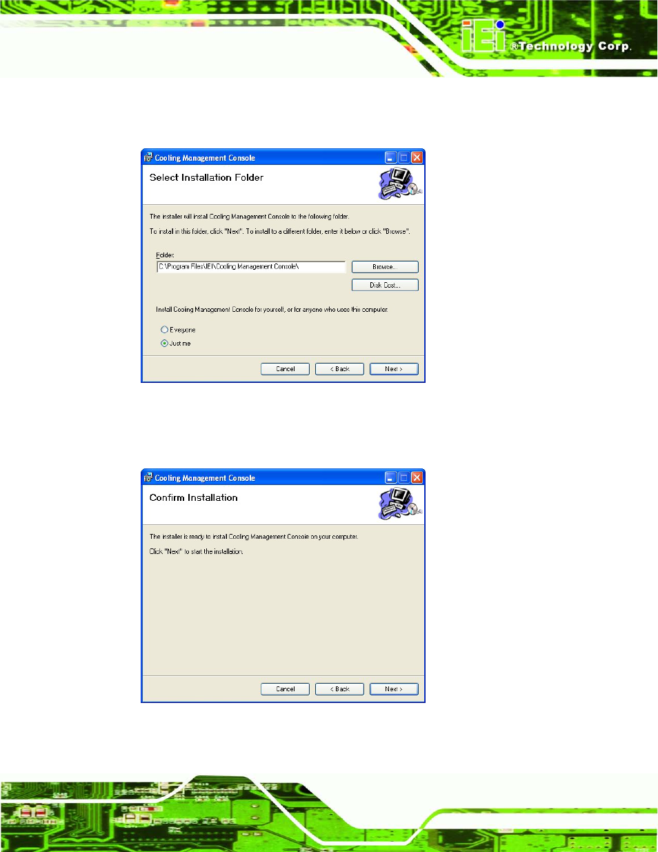 Figure 10-2: select installation folder, Figure 10-3: confirm installation | IEI Integration AFL2-17A-H61 v1.11 User Manual | Page 216 / 275