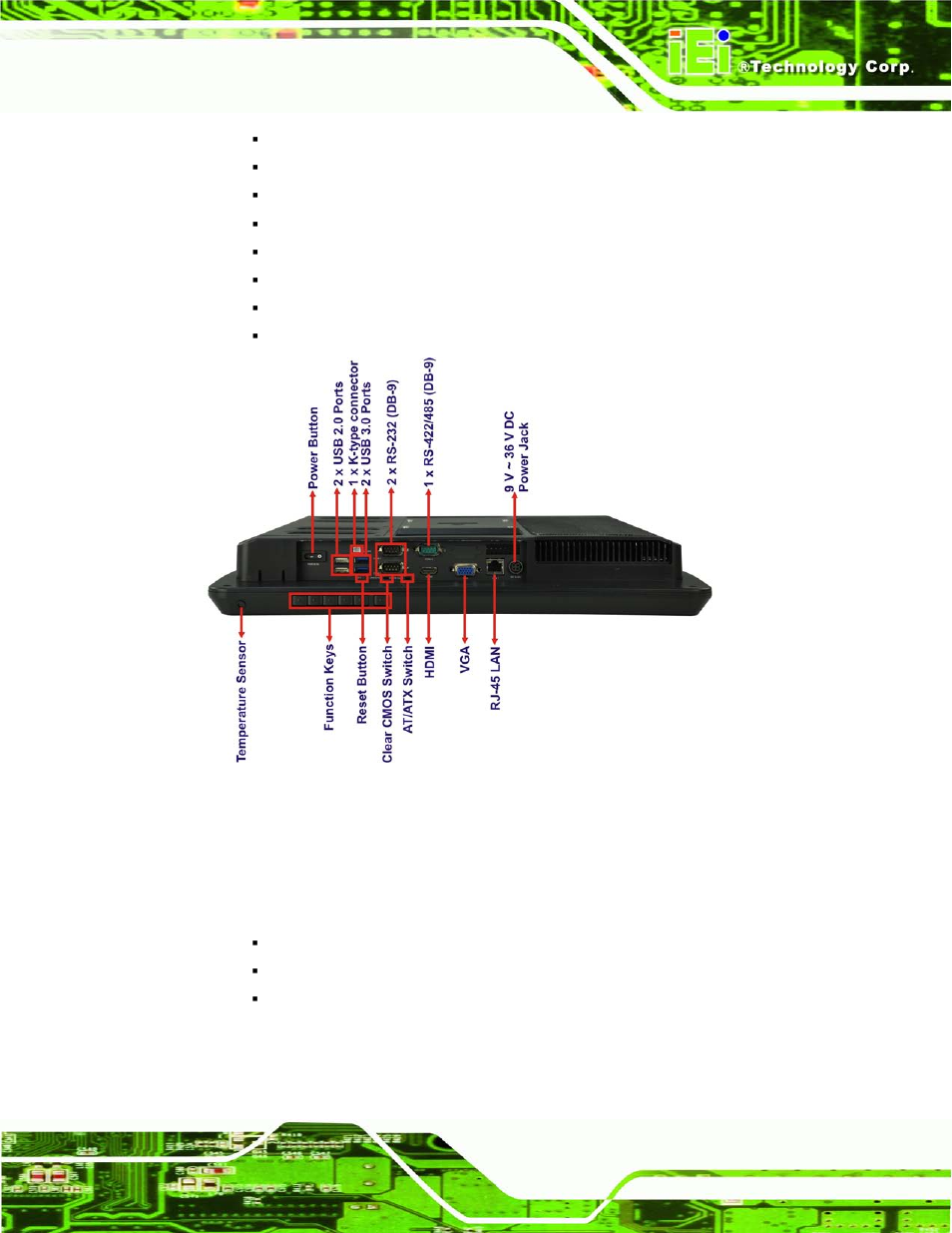 4 left side panel, Figure 1-6: afl2-17a/ab-h61 bottom panel | IEI Integration AFL2-17A-H61 v1.11 User Manual | Page 28 / 275
