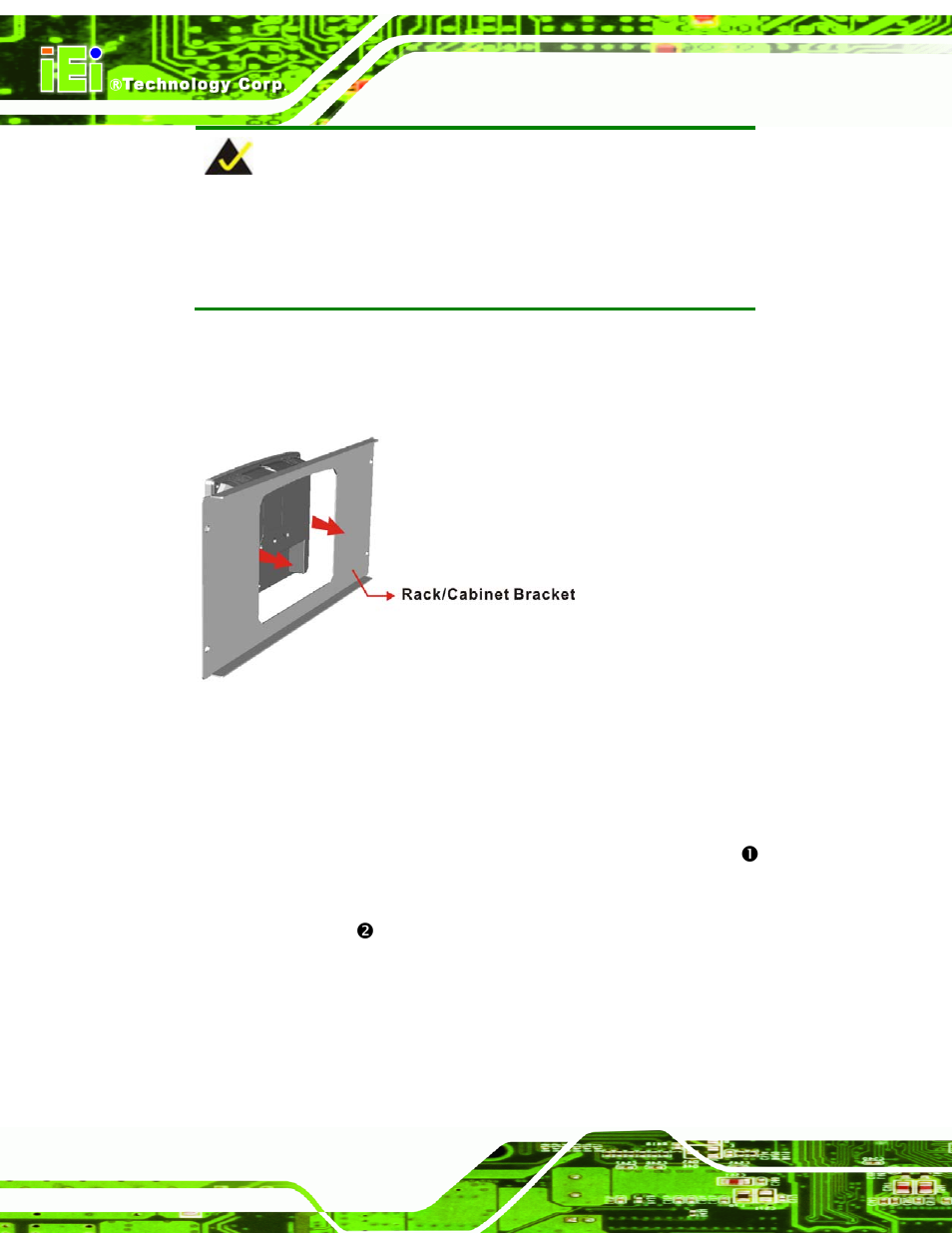 Figure 3-17: the rack/cabinet bracket | IEI Integration AFL2-10A-N28 User Manual | Page 49 / 203