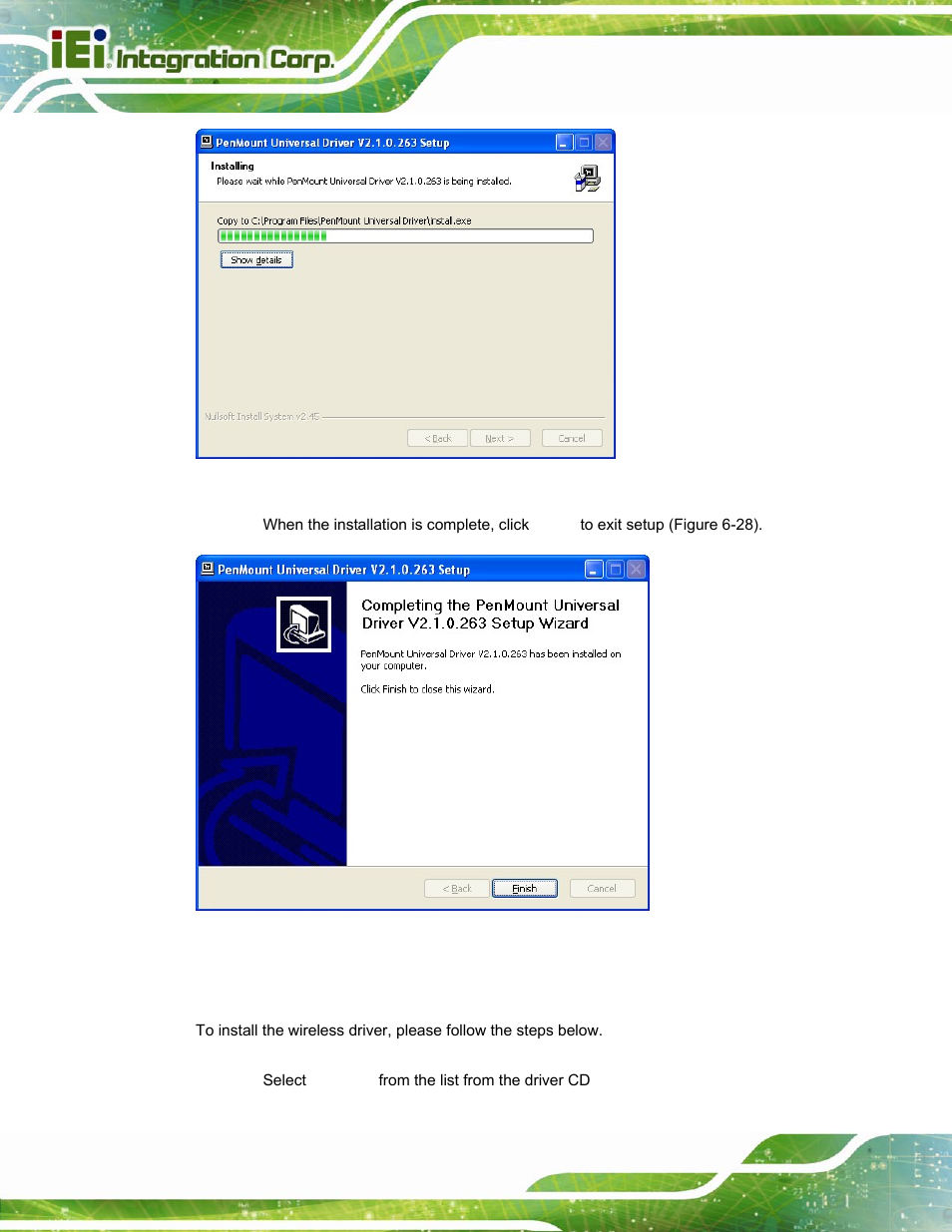 7 wireless driver, Ireless, River | IEI Integration POC-17i_19i-Series_IEI User Manual | Page 104 / 128