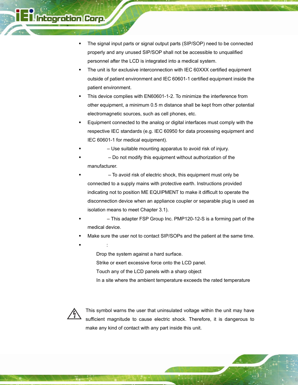 A.1.2 explanation of graphical symbols | IEI Integration POC-17i_19i-Series_IEI User Manual | Page 114 / 128