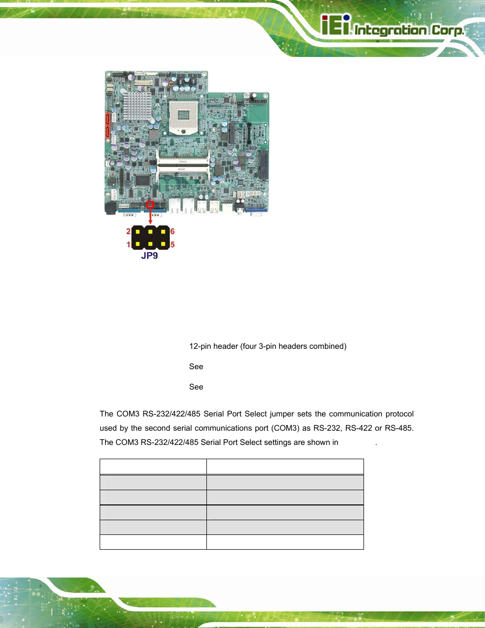 6 com3 rs-232/422/485 jumper, See figure 3-6, N in figure 3-6 bel | IEI Integration POC-17i_19i-Series_IEI User Manual | Page 37 / 128