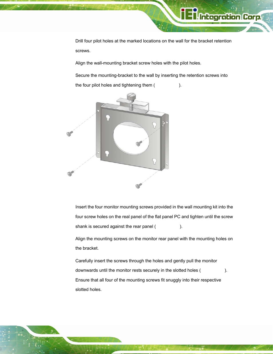 Figure 3-13: wall-mounting bracket | IEI Integration POC-17i_19i-Series_IEI User Manual | Page 45 / 128