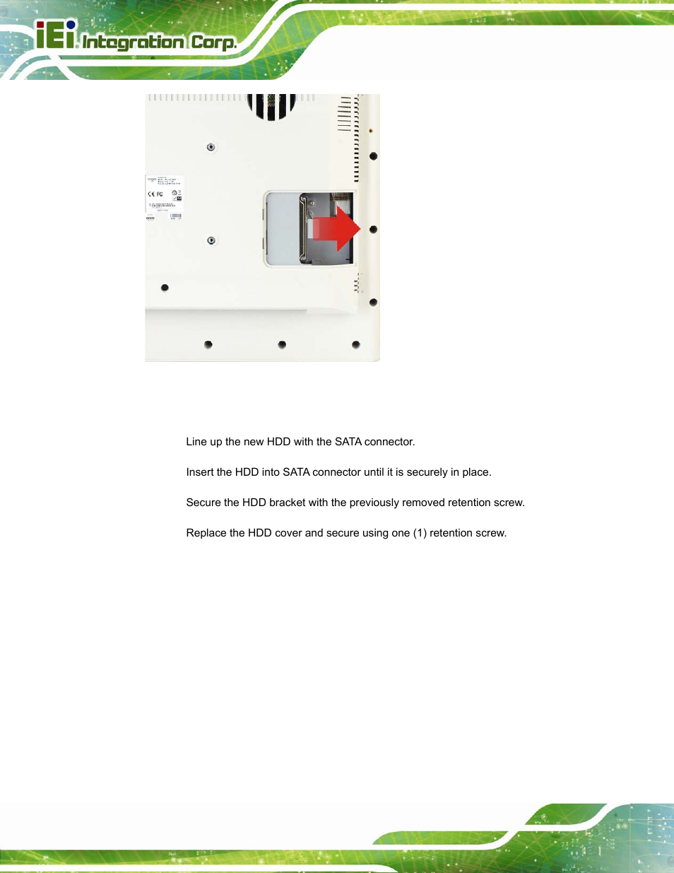 Figure 4-6: hdd removal | IEI Integration POC-17i_19i-Series_IEI User Manual | Page 60 / 128