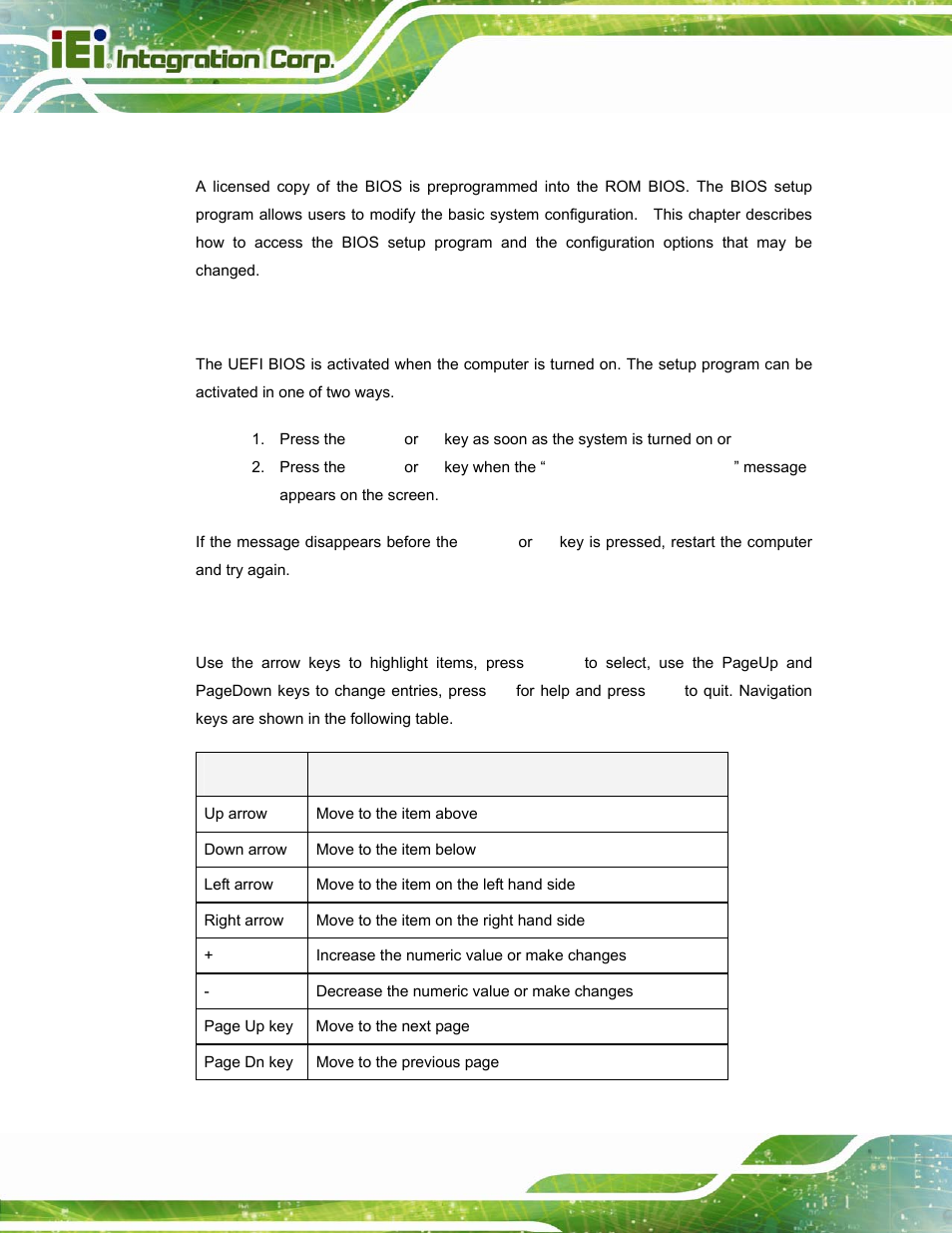 1 introduction, 1 starting setup, 2 using setup | Ntroduction | IEI Integration POC-17i_19i-Series_IEI User Manual | Page 62 / 128