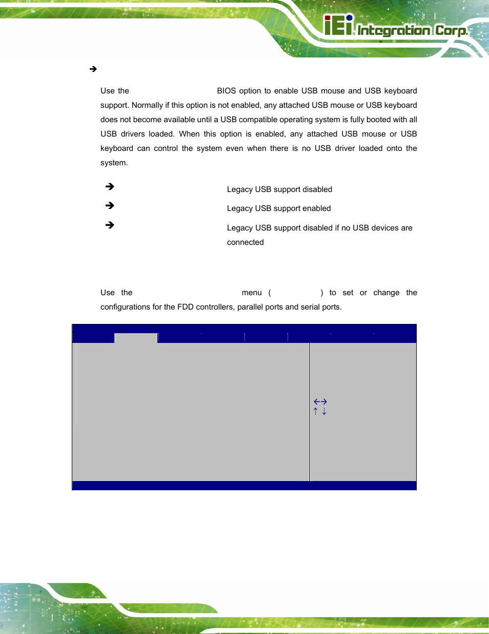 6 super io configuration, Bios menu 8: super io configuration | IEI Integration POC-17i_19i-Series_IEI User Manual | Page 71 / 128