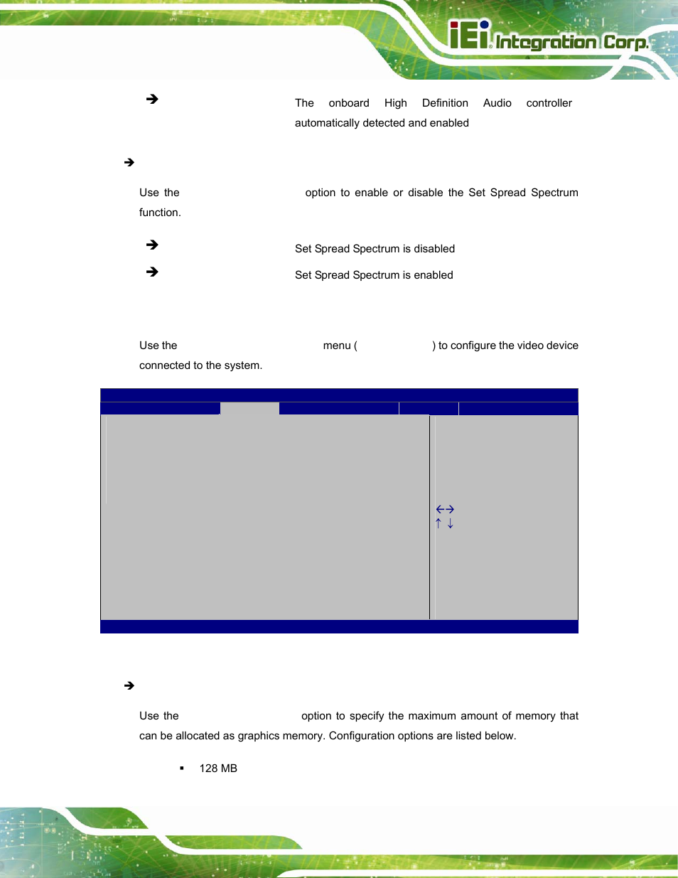 3 intel igd swsci opregion, Bios menu 15: intel igd swsci opregion | IEI Integration POC-17i_19i-Series_IEI User Manual | Page 81 / 128