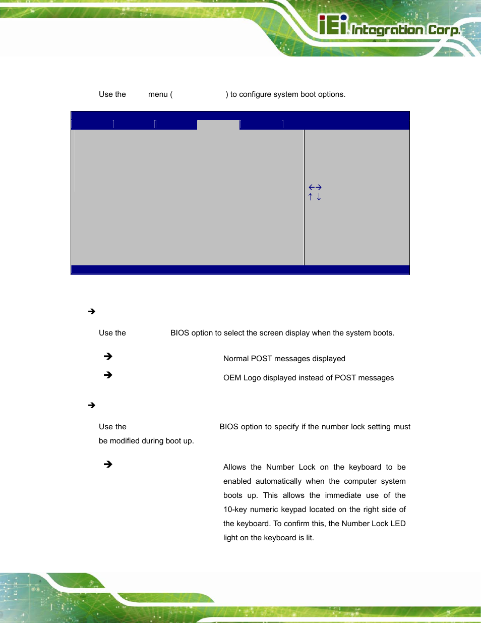 5 boot, Bios menu 16: boot | IEI Integration POC-17i_19i-Series_IEI User Manual | Page 83 / 128