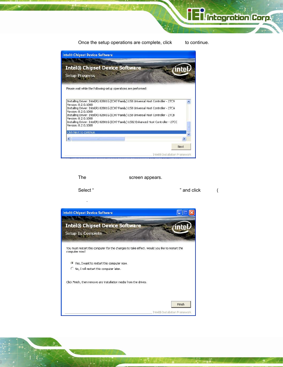 Figure 6-5: setup progress screen | IEI Integration POC-17i_19i-Series_IEI User Manual | Page 91 / 128