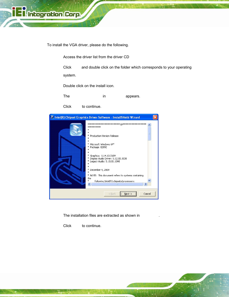 3 vga driver installation, River, Nstallation | Figure 6-7: vga driver readme file | IEI Integration POC-17i_19i-Series_IEI User Manual | Page 92 / 128