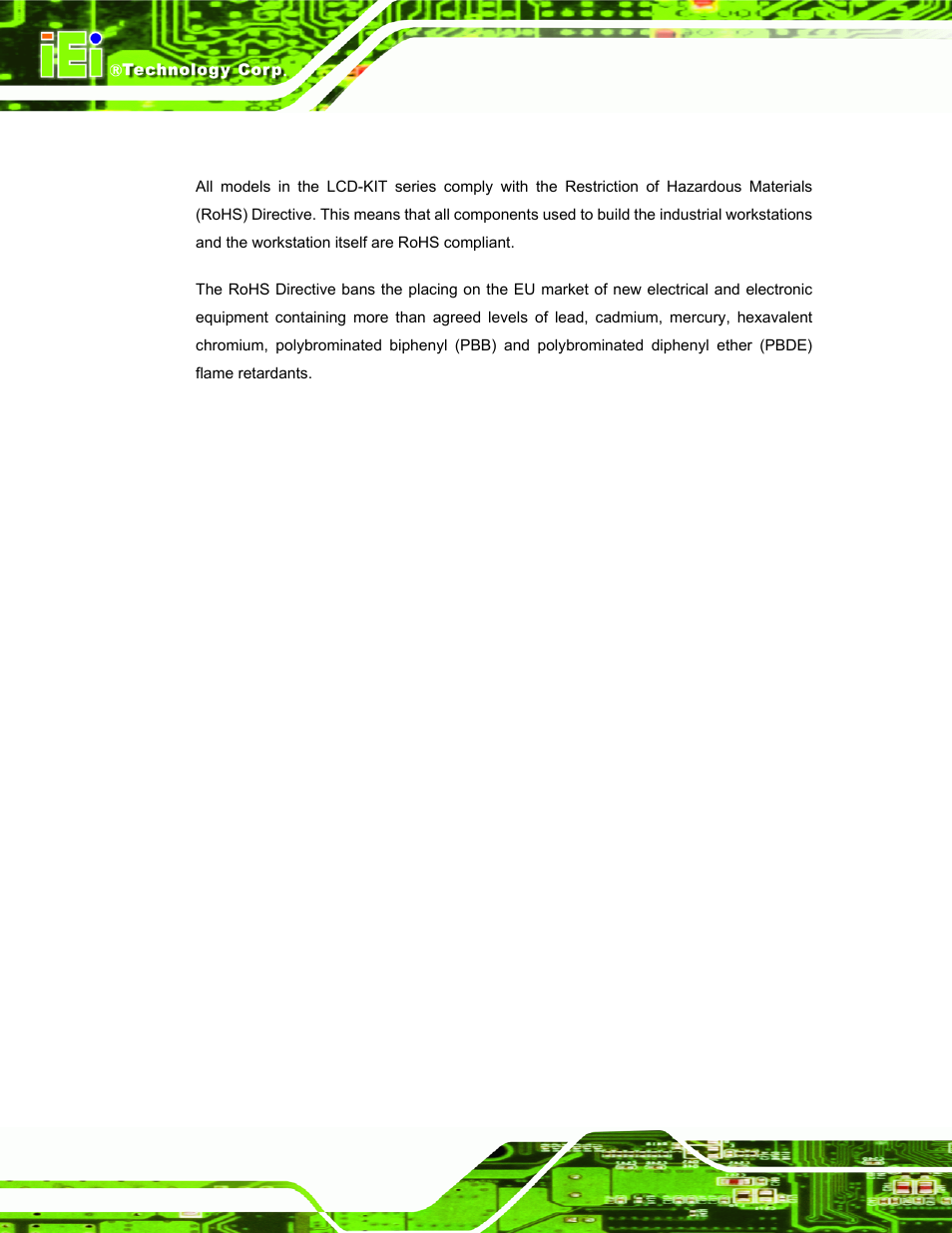 A.1 rohs compliant, Ompliant | IEI Integration LCD-KIT Series v2.00 User Manual | Page 66 / 90