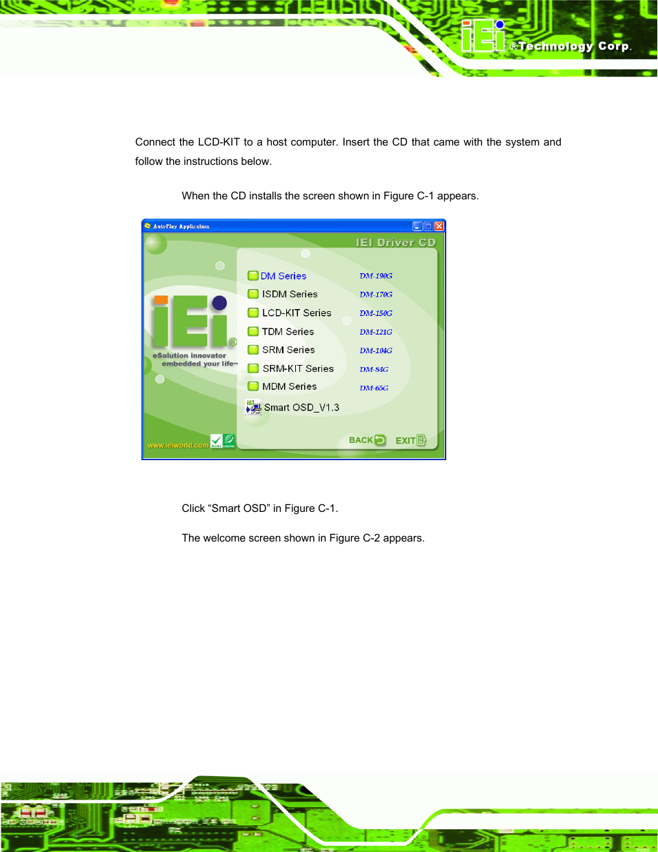 C.3 smartosd install, Smart, Nstall | Figure c-1: smartosd installer | IEI Integration LCD-KIT Series v2.00 User Manual | Page 73 / 90
