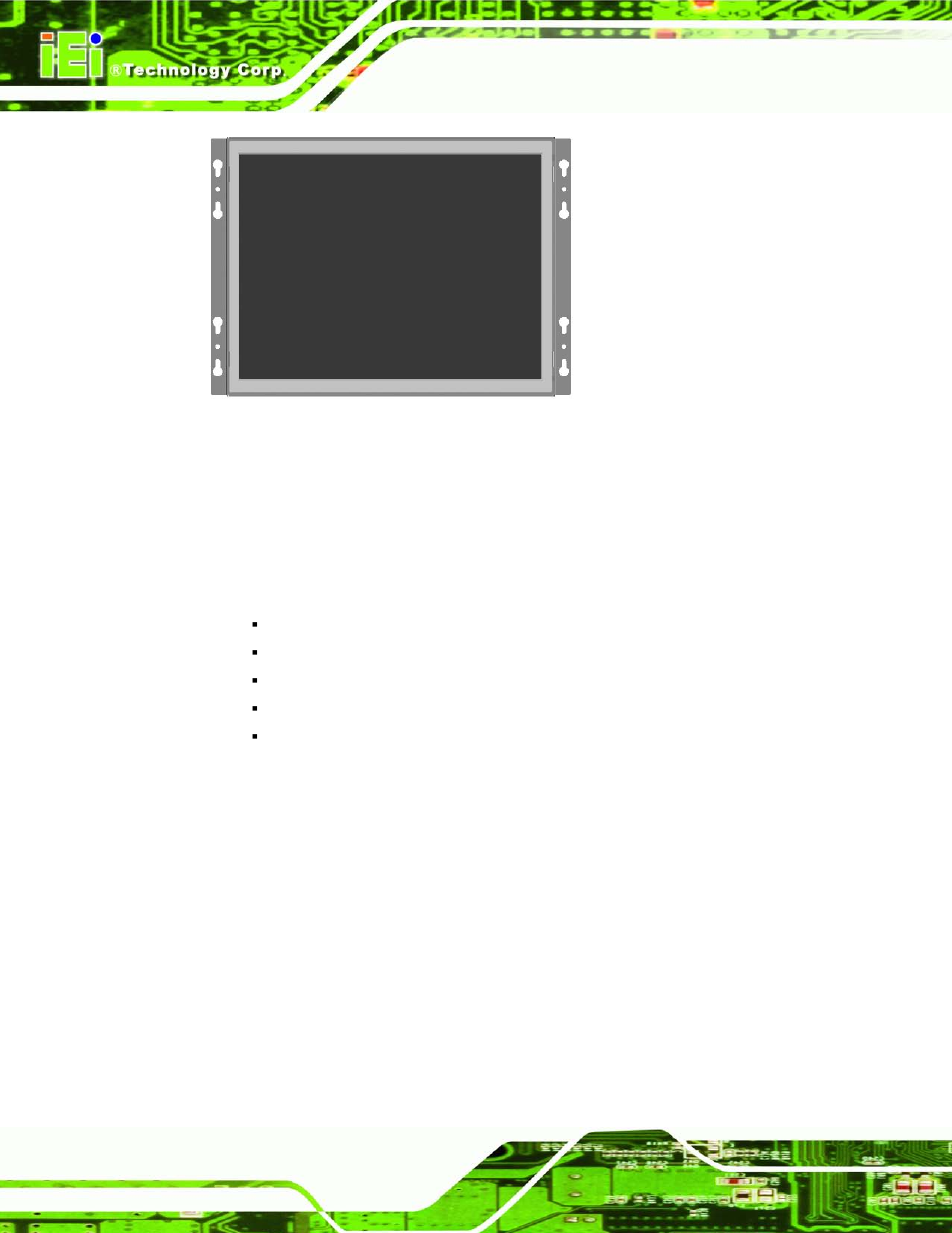 2 rear view, Figure 1-2: typical lcd-kit front view | IEI Integration LCD-KIT Series v3.00 User Manual | Page 13 / 76