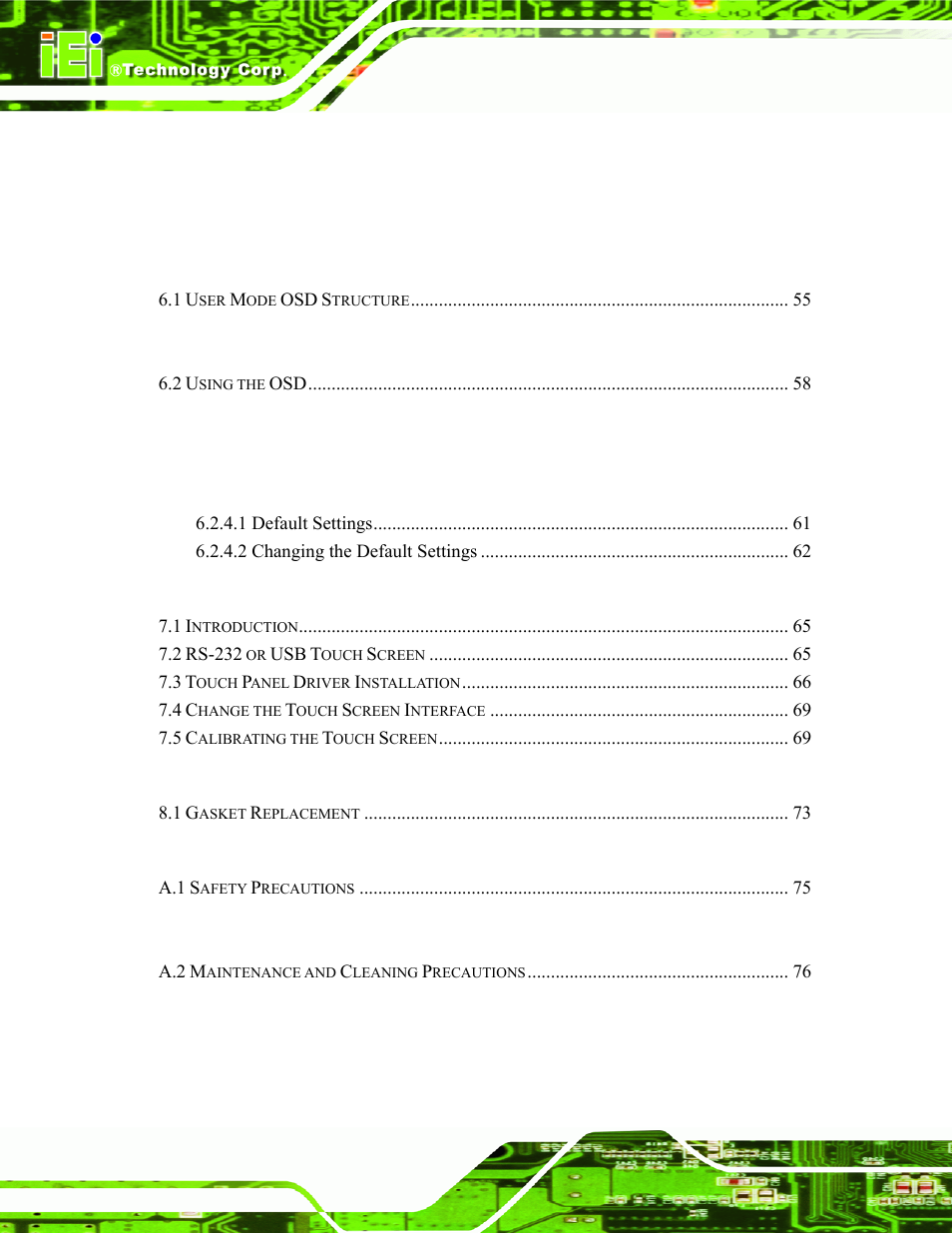 IEI Integration SRM_121_150 v2.02 User Manual | Page 6 / 107