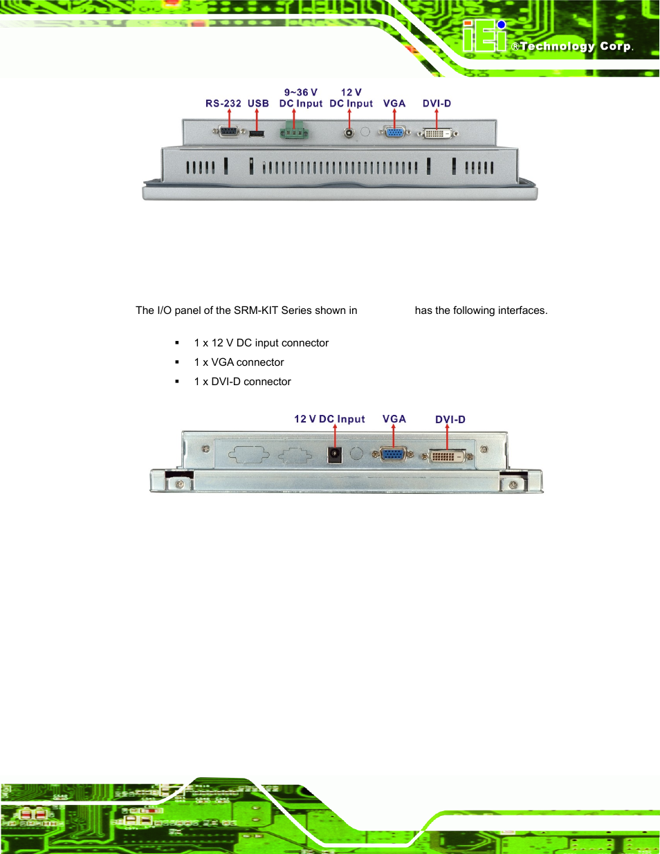 8 srm-kit series i/o panel, Figure 1-8: side view, Figure 1-9: side view | IEI Integration SRM_121_150 v3.00 User Manual | Page 19 / 106