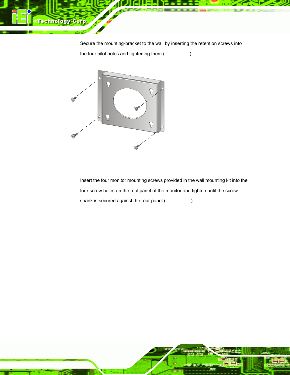 Figure 5-11: wall-mounting bracket | IEI Integration SRM_121_150 v3.00 User Manual | Page 56 / 106