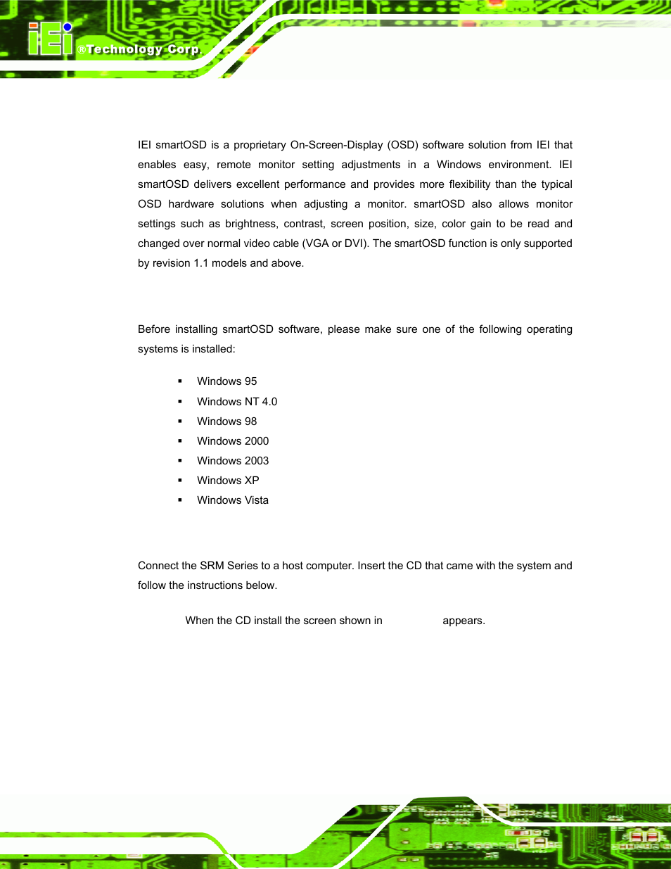 C.1 iei smartosd quick installation guide, C.2 pre-installation notice, C.3 smartosd install | Smart, Uick, Nstallation, Uide, Installation, Otice, Nstall | IEI Integration SRM_121_150 v3.00 User Manual | Page 90 / 106