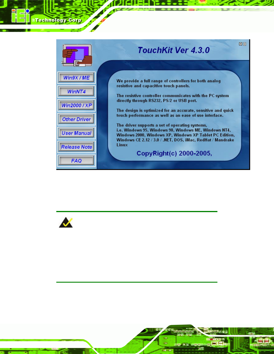 Figure 7-1: driver cd pop up screen | IEI Integration SRM_121_150 v1.11 User Manual | Page 102 / 120