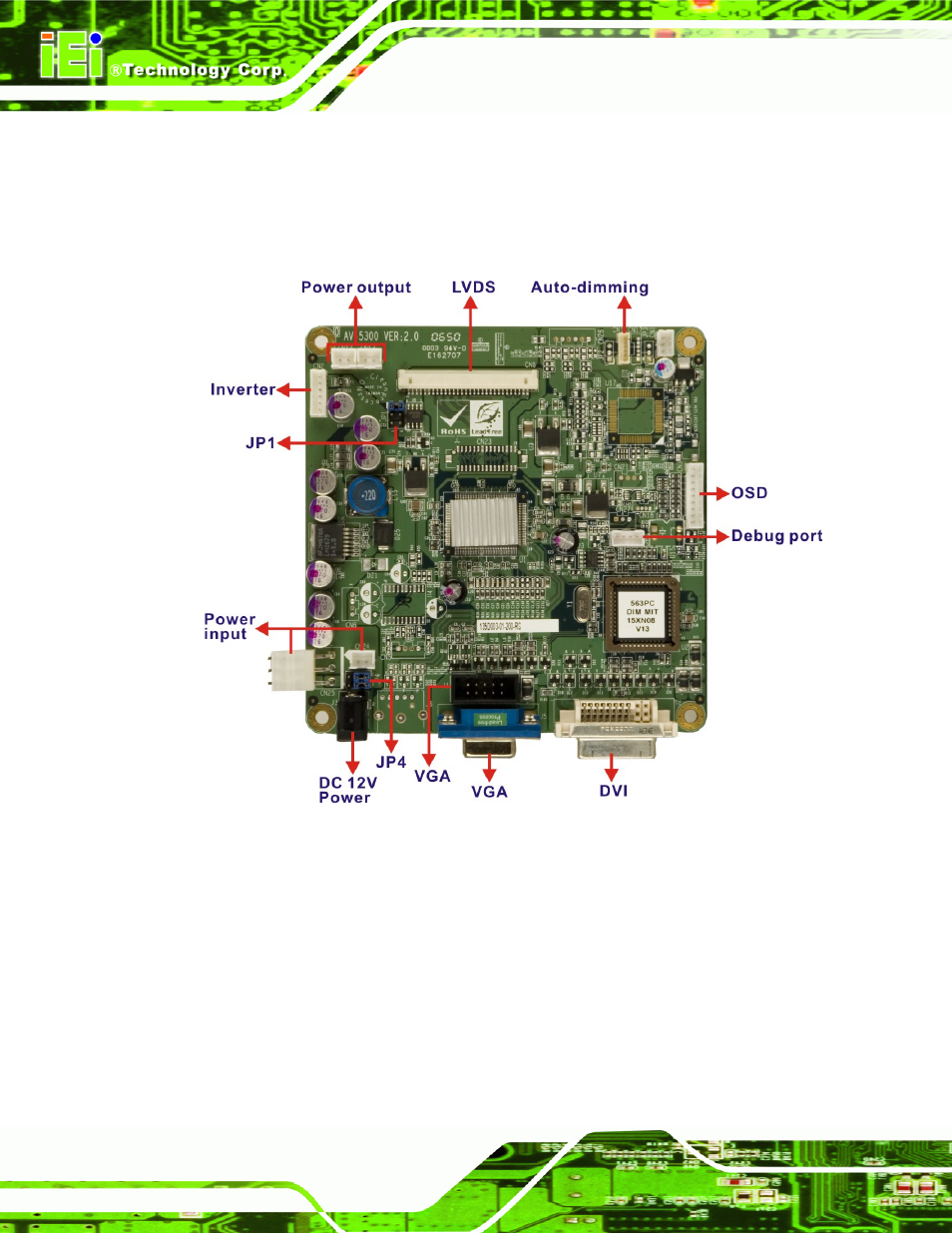 1 av-5300 ad board overview, 1 av-5300 ad b, Oard | Verview, Figure 4-1: av-5300 ad board overview | IEI Integration SRM_121_150 v1.11 User Manual | Page 46 / 120