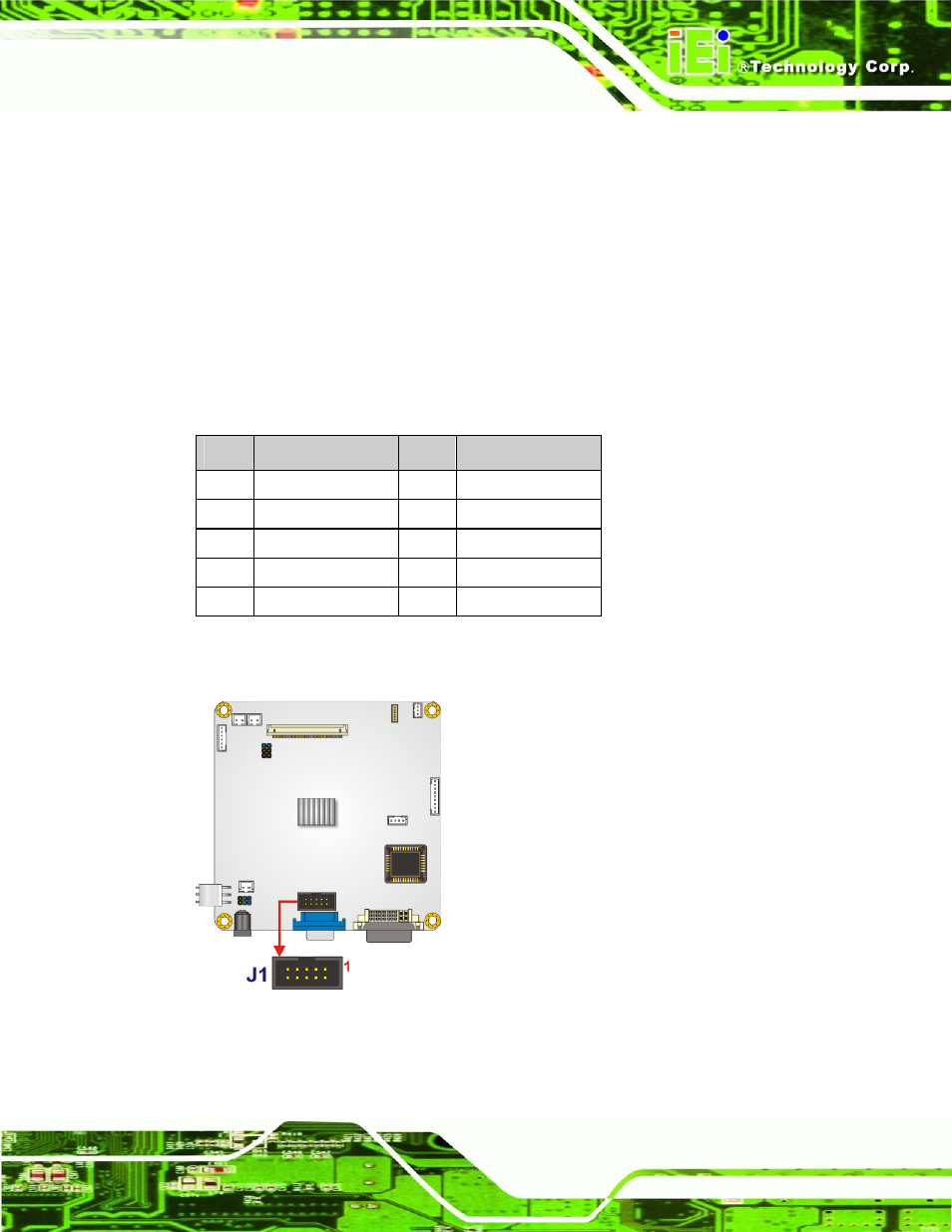 8 vga connector, Figure 4-10: vga connector location, Table 4-13: vga connector pinouts | IEI Integration SRM_121_150 v1.11 User Manual | Page 59 / 120