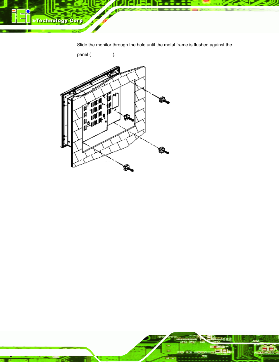 Figure 4-7: insert the monitor | IEI Integration TDM_Series v2.01 User Manual | Page 50 / 79