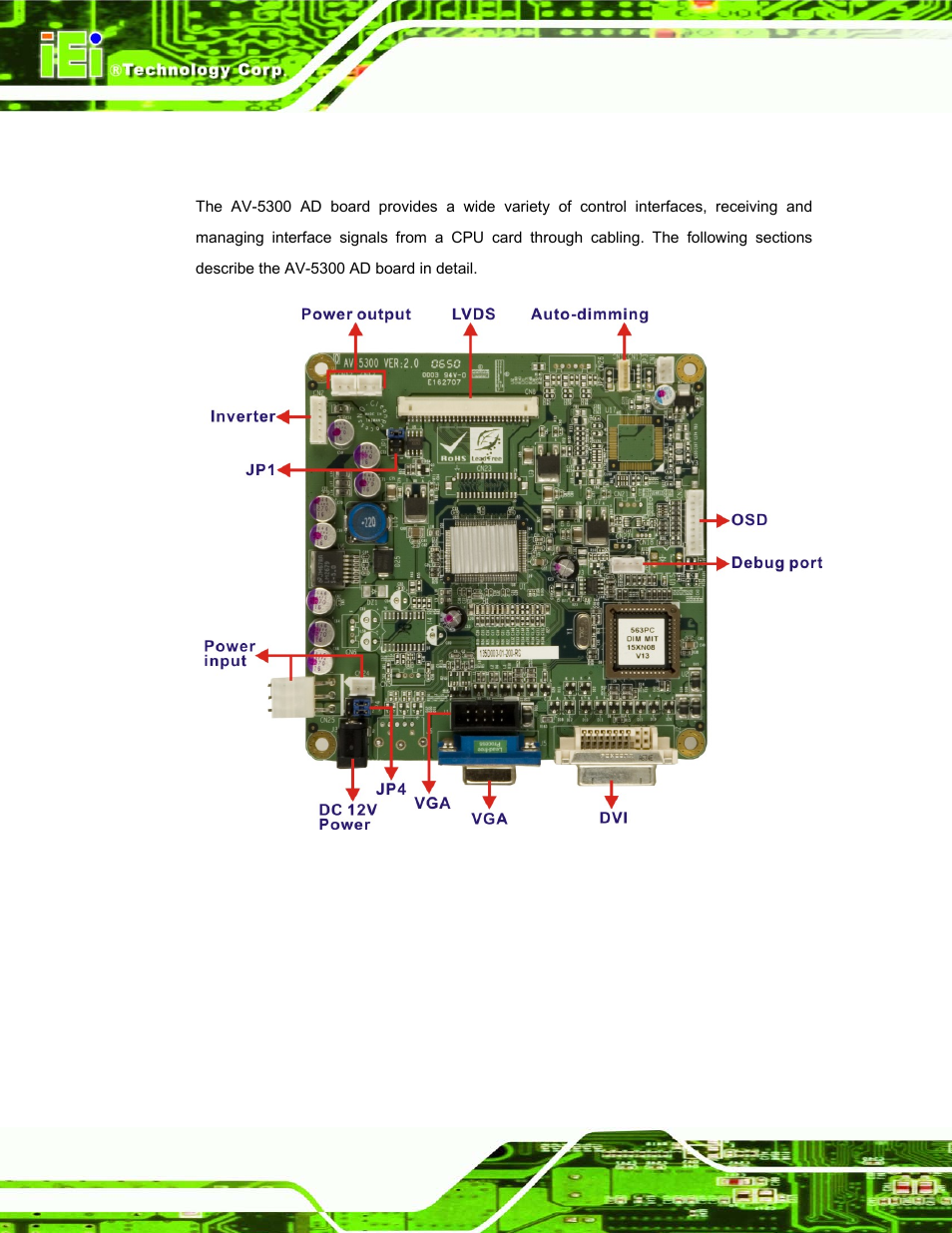 4 av-5300 ad board overview, Av-5300, Oard | Verview, Figure 4-26: av-5300 ad board overview | IEI Integration DM_Series v1.14 User Manual | Page 106 / 198