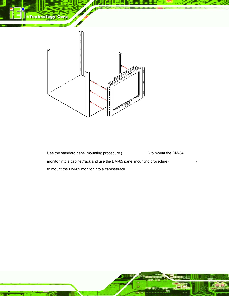 3 dm-84 and dm-65 cabinet and rack installation, Figure 5-16: rack mounting (dm-190) | IEI Integration DM_Series v1.14 User Manual | Page 142 / 198