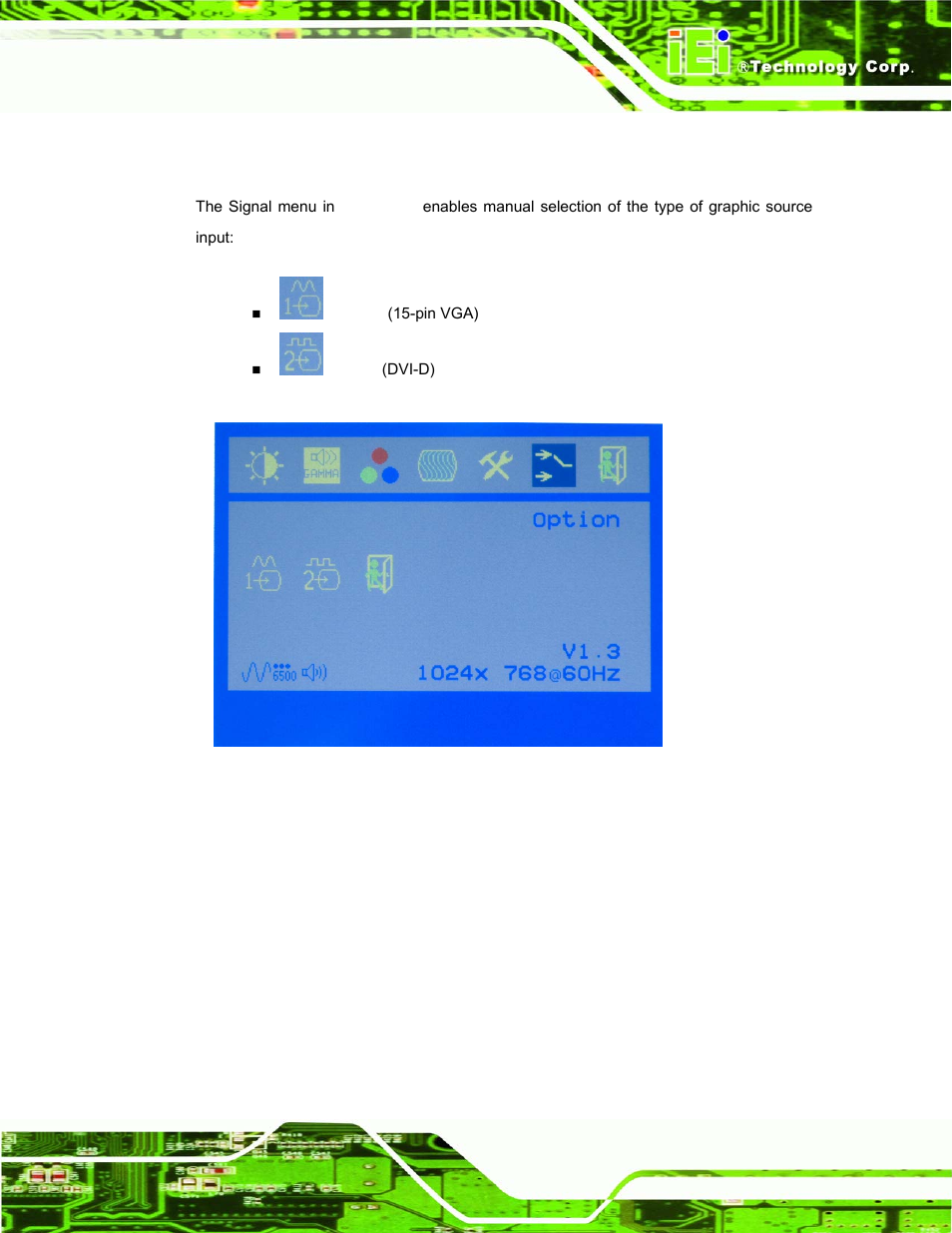6 signal, Figure 6-8: signal menu | IEI Integration DM_Series v1.14 User Manual | Page 161 / 198