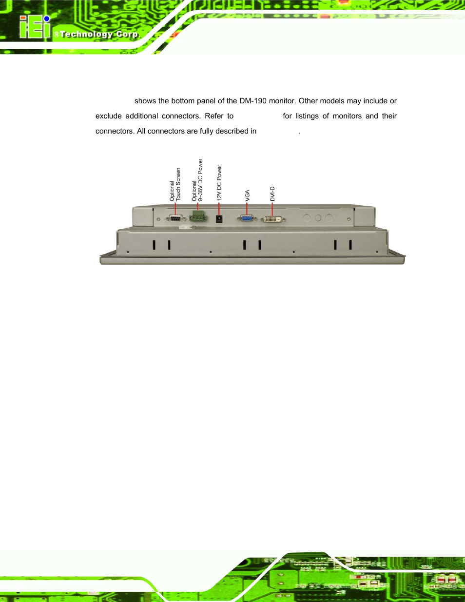 2 bottom panel view, Figure 1-2: typical bottom panel view | IEI Integration DM_Series v1.14 User Manual | Page 26 / 198