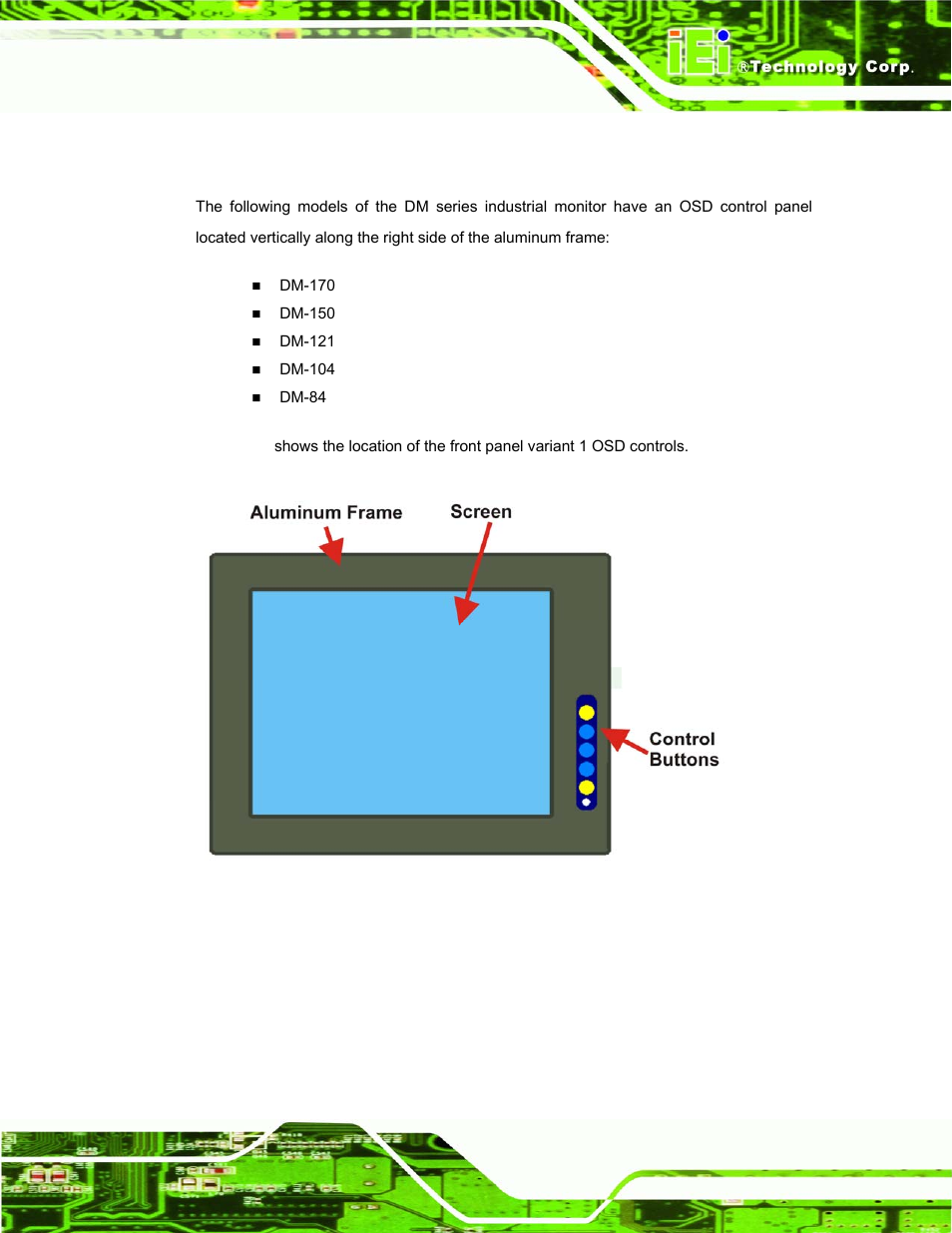 2 front panel variant 1, Figure 2-1: front panel variant 1 | IEI Integration DM_Series v1.14 User Manual | Page 33 / 198