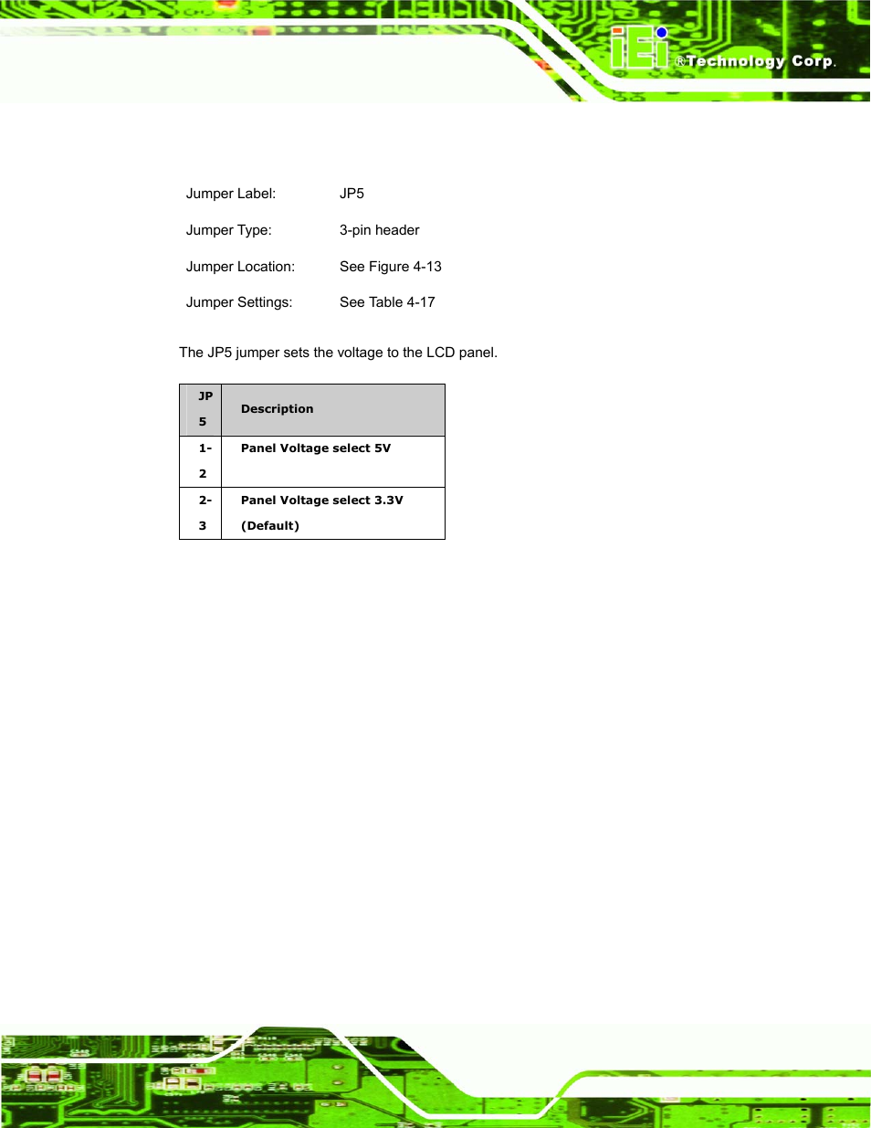 20 lcd panel (ttl) voltage select jumper | IEI Integration DM_Series v1.14 User Manual | Page 91 / 198