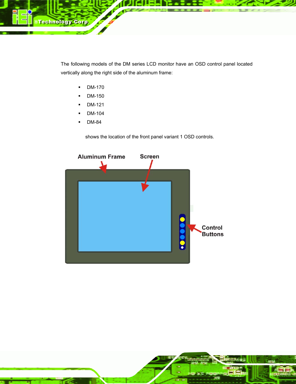 2 front panel variant 1, Figure 2-1: front panel variant 1 | IEI Integration DM_Series v2.04 User Manual | Page 26 / 128