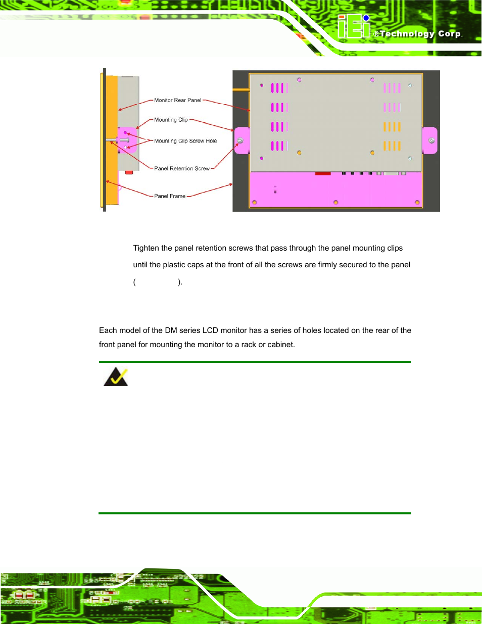 2 cabinet and rack installation, Figure 5-17: dm-65 panel mounting | IEI Integration DM_Series v2.04 User Manual | Page 75 / 128