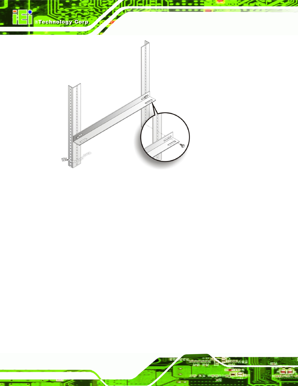 Figure 4-13: rack slide bracket installation | IEI Integration RPC-6106_6108 User Manual | Page 46 / 85
