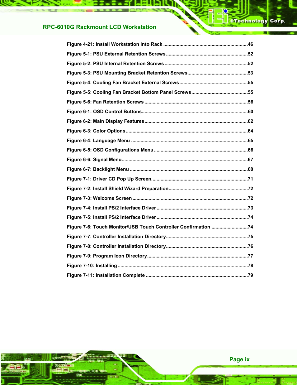 IEI Integration RPC-6010G User Manual | Page 9 / 99