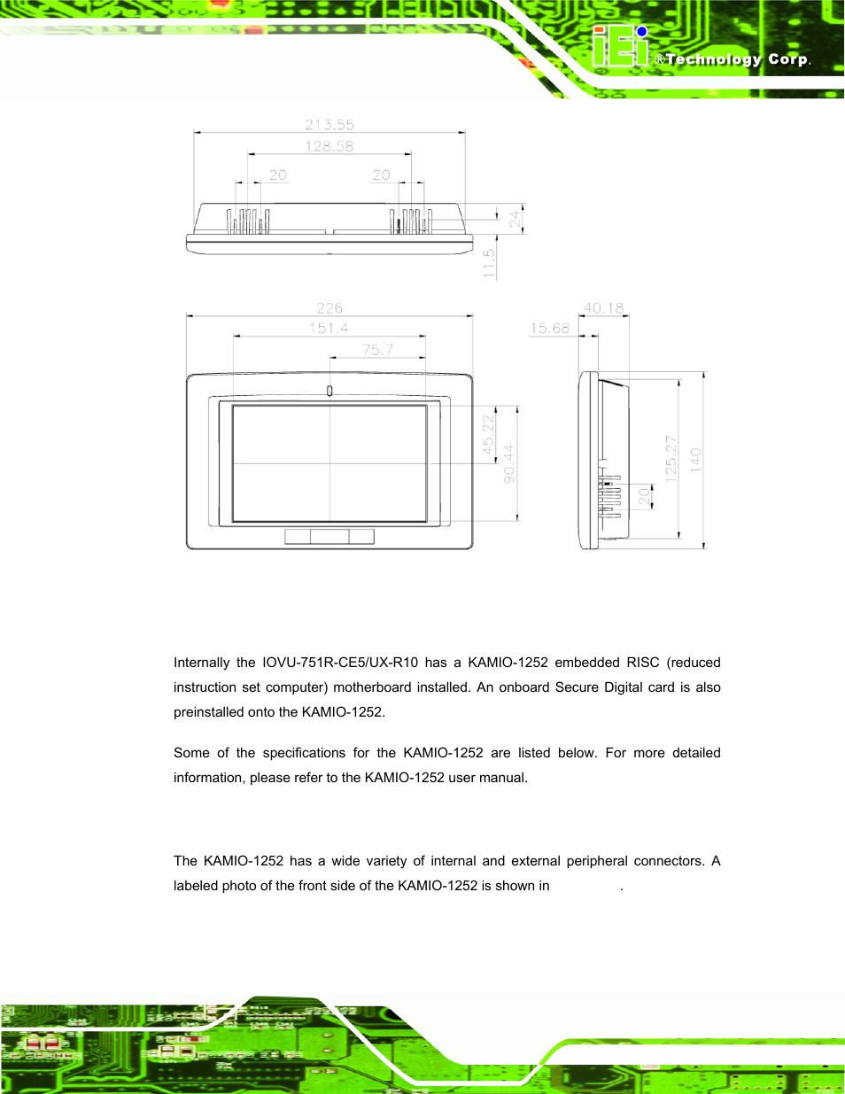 2 internal overview, 1 kamio-1252 overview photo | IEI Integration IOVU-751R User Manual | Page 18 / 58