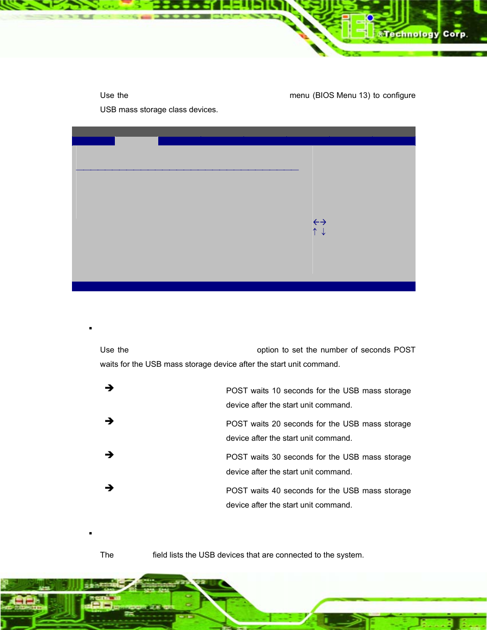 1 usb mass storage device configuration | IEI Integration EP-308A v1.12 User Manual | Page 63 / 102