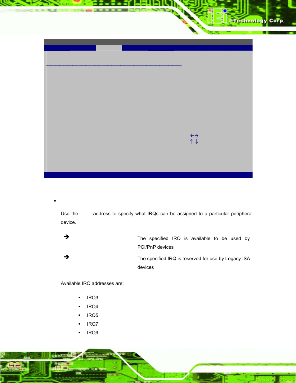 Bios menu 14: pci/pnp configuration | IEI Integration EP-308A v1.12 User Manual | Page 65 / 102