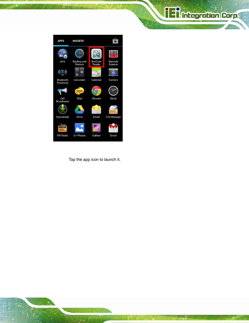 Figure 6-1: app icon | IEI Integration ITDB-100L User Manual | Page 66 / 87