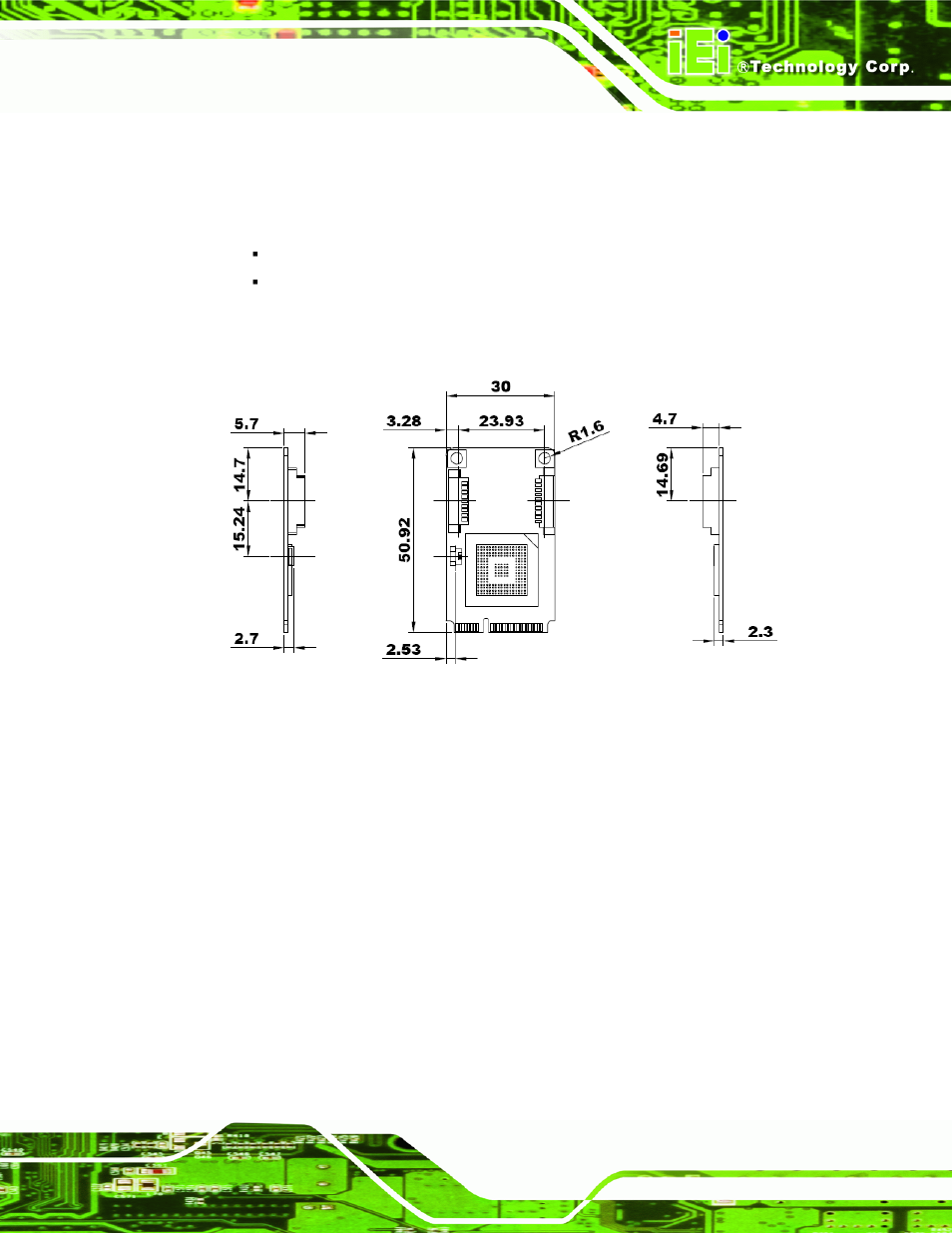 3 ivcme-c604 dimension drawing, Figure 2-3: ivcme-c604 dimension drawing | IEI Integration IVCME-C604 User Manual | Page 23 / 81